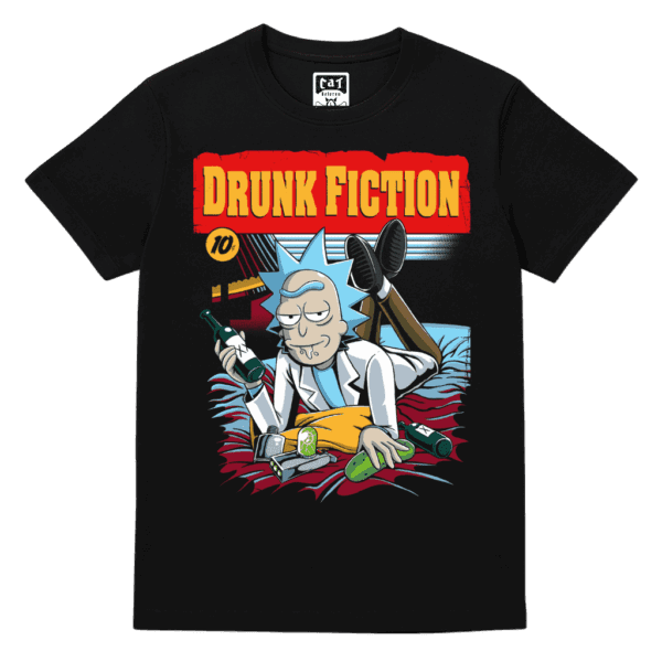Drunk Fiction - Camiseta de Rick y Morty Divertida