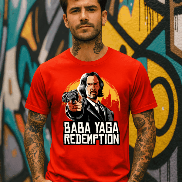 Camiseta John Wick Baba Yaga Redemption · Parodia Red Dead | Cat Beleren