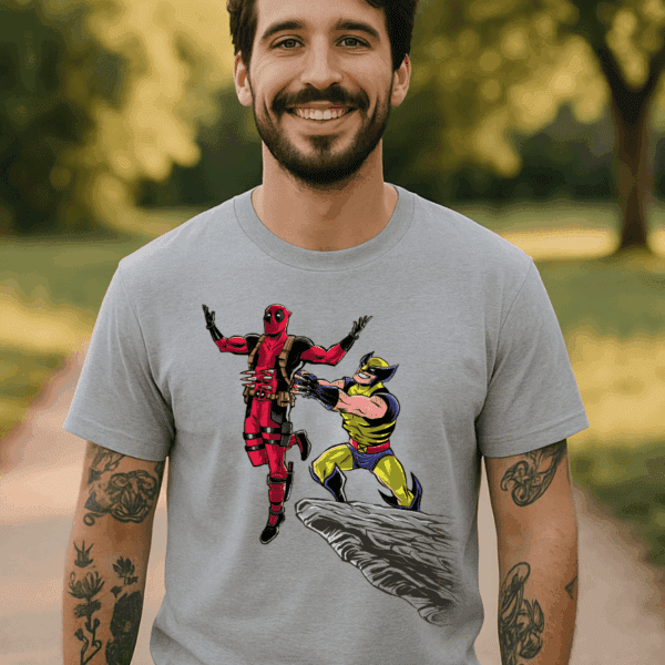 The Dead king - Camiseta Friki de Deadpool y Lobezno
