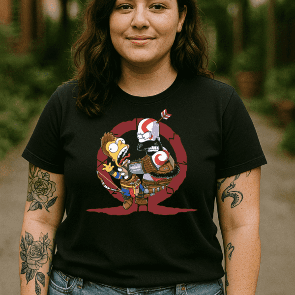 Camiseta God of War God of Bart · Parodia Simpson Friki | Cat Beleren