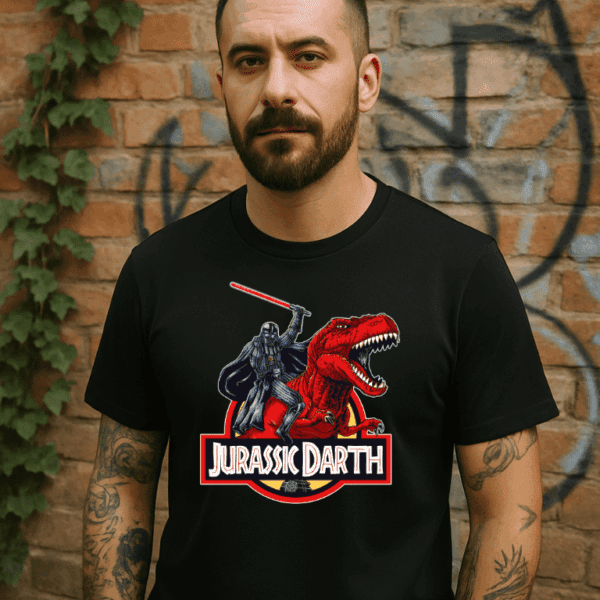 Jurassic Darth | Camiseta Friki Inspirada en Star Wars y Jurassic Park