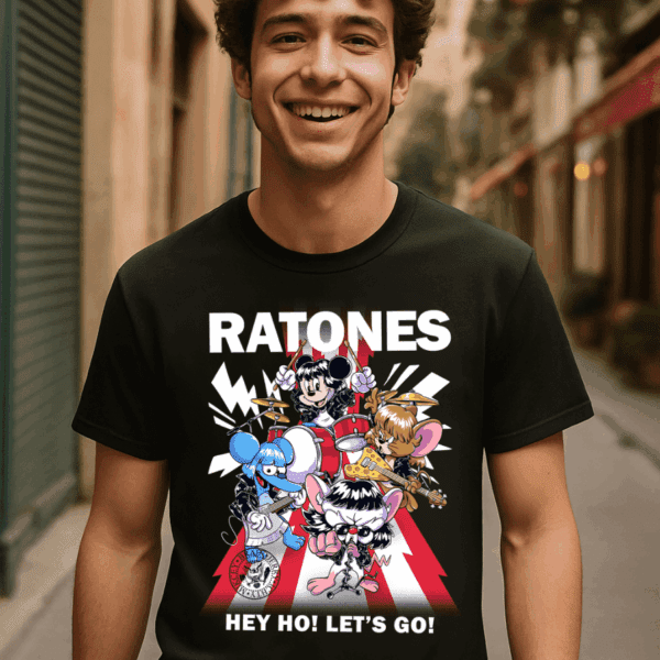Camiseta Parodia Ramones - Ratones Hey Ho Let's Go | Cat Beleren