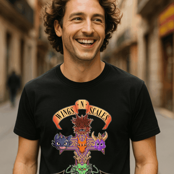 Camiseta Parodia Guns N Roses - Wings of Flames | Cat Beleren