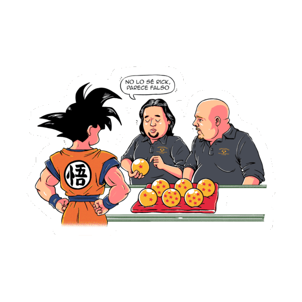 Sticker “No lo sé Rick, parece falso” – Parodia Dragon Ball