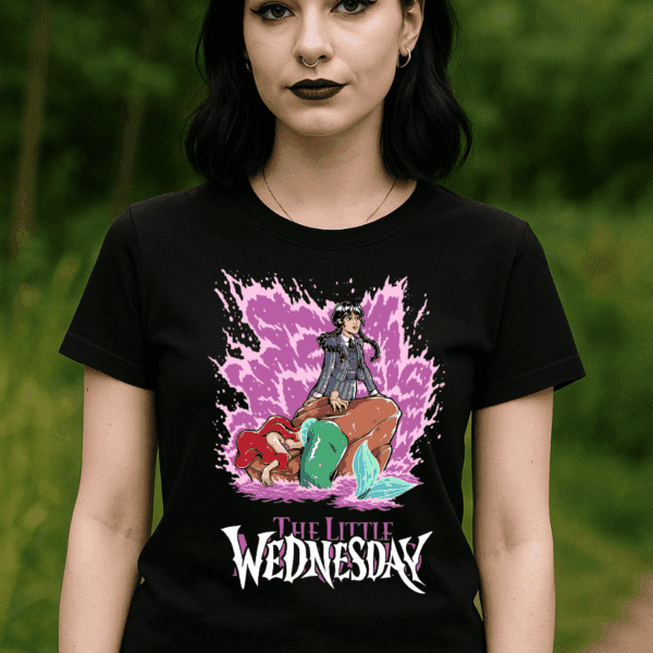 Camiseta Parodia Wednesday - The Little Wednesday | Cat Beleren
