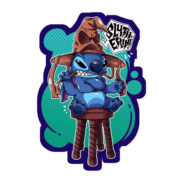 Sticker “Stitch Slytherin” – Parodia Harry Potter