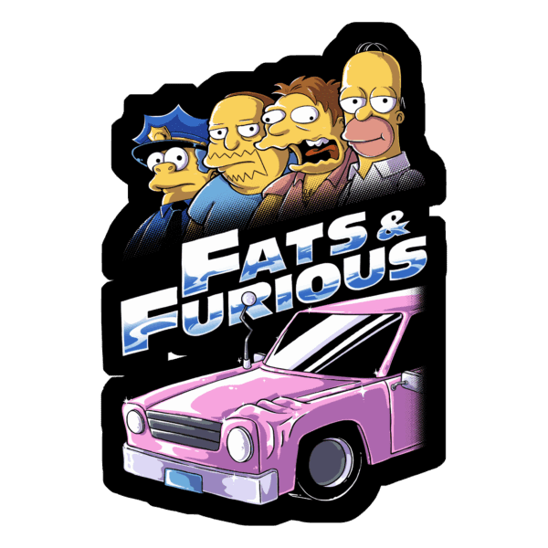 Sticker “Fats & Furious” – Parodia Los Simpson