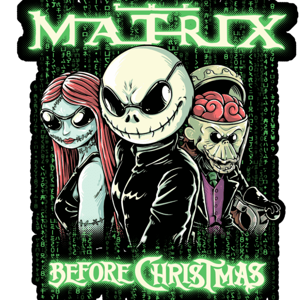 Sticker “Matrix Before Christmas” – Parodia Matrix + Pesadilla Antes de Navidad