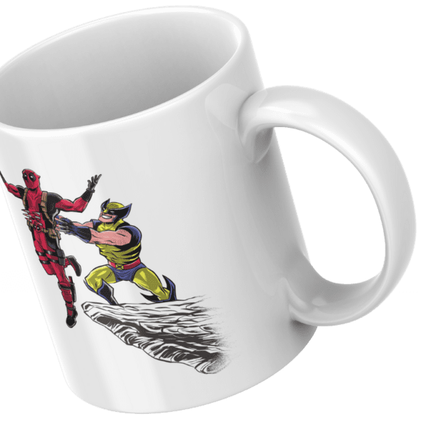 Taza parodia Deadpool y lobezno | Cat Beleren