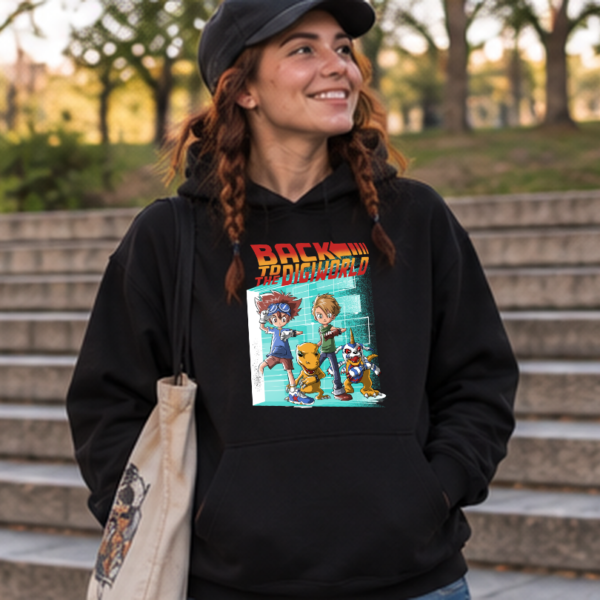 Sudadera Back to the Digiworld Cat Beleren con capucha