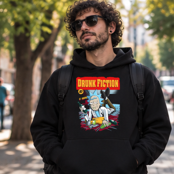 Sudadera Drunk Fiction Cat Beleren con capucha