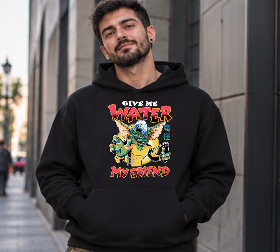 Sudadera Give Me Water My Friend Cat Beleren con capucha