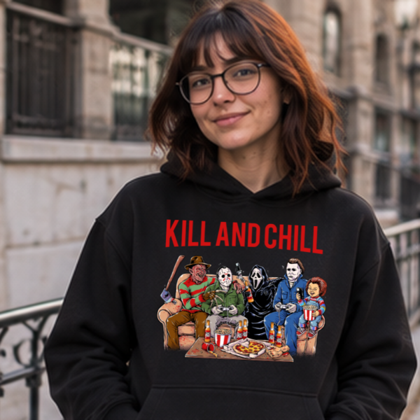 Sudadera Kill and Chill Cat Beleren con capucha