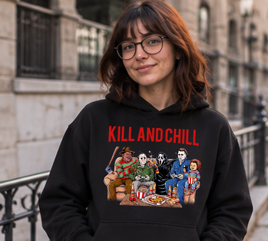 Sudadera Kill and Chill Cat Beleren con capucha