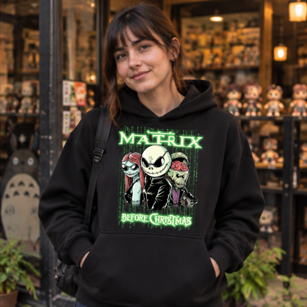 Sudadera Matrix Before Christmas Cat Beleren con capucha