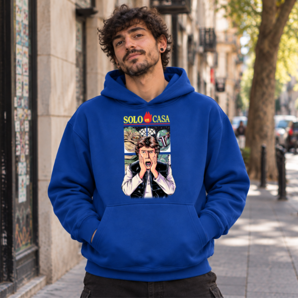 Sudadera Solo en casa Cat Beleren con capucha