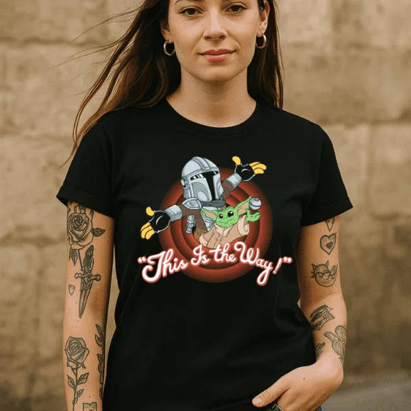 Camiseta Mandalorian This Is the Way Folks · Parodia Looney Tunes | Cat Beleren