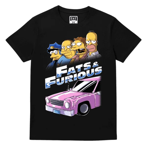 Fats and furious - Camiseta de Los Simpsons Divertida