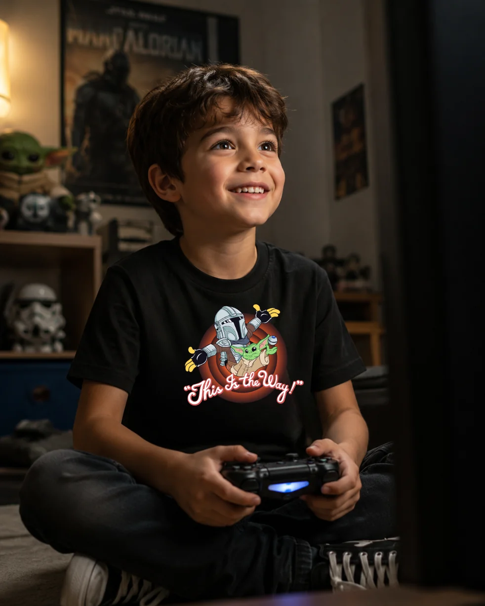 MANDO Y GROGU KIDS - CAMISETA INFANTIL - Imagen 2